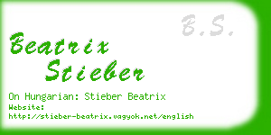 beatrix stieber business card